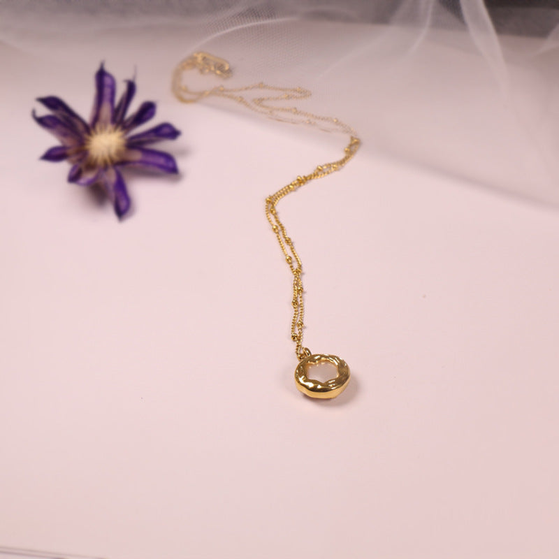 24K Gold Plated Hypoallergenic Vintage Baroque Pearl Necklace