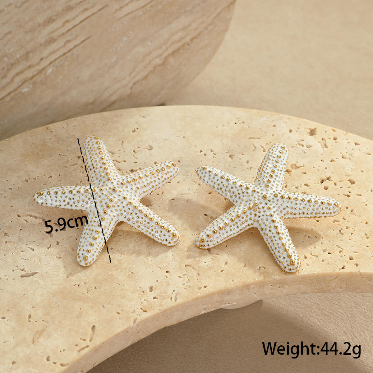 18k Gold Plated Titanium Necklace Starfish Pendant