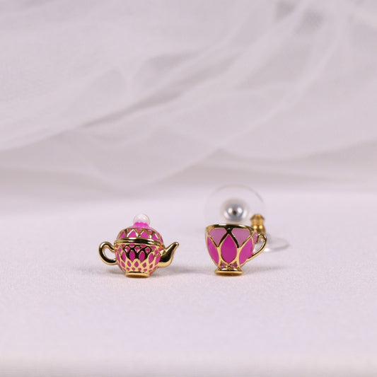24K Solid Gold Plated Enamel Cup Necklace