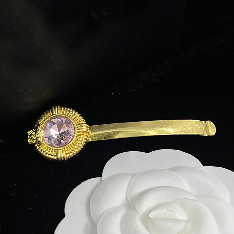 Golden Diamonds Necklace Hypoallergenic Gorgeous Earrings Hairpin Ring Jewelry Set