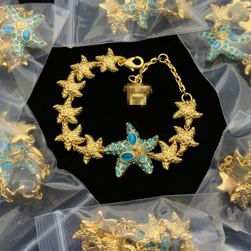 Vintage Jewelry Gold Designer Starfish Bracelet