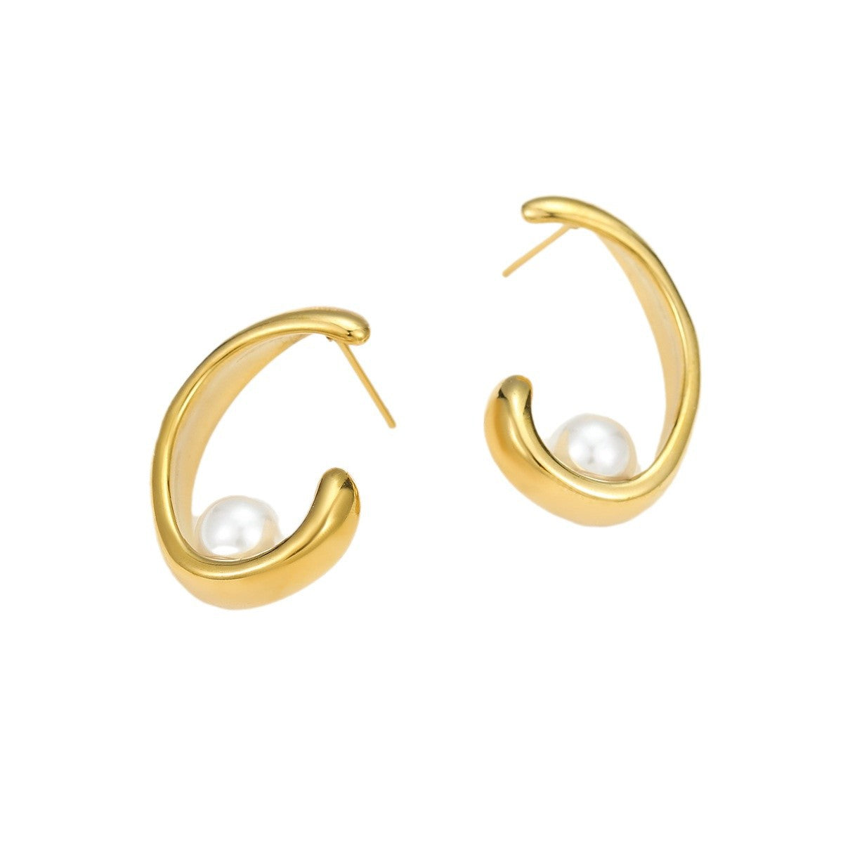 18k Gold Plated Creative Irregular Design Earrings