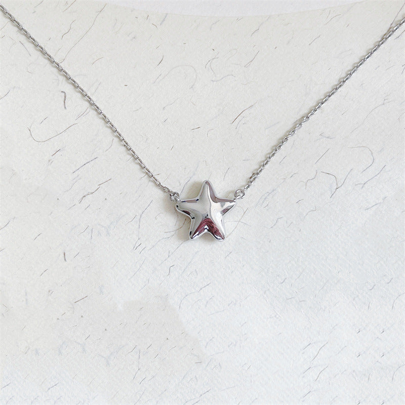 24K Gold Plated Hypoallergenic Brass Platinum Star Necklace