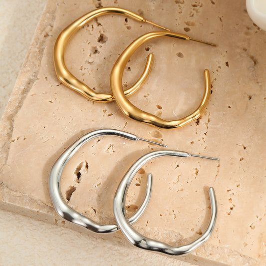 18k Gold Plated Hoops Earrings Gorgeous Jewelry