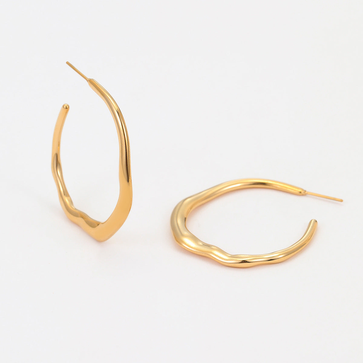18k Gold Plated Hoops Earrings Gorgeous Jewelry