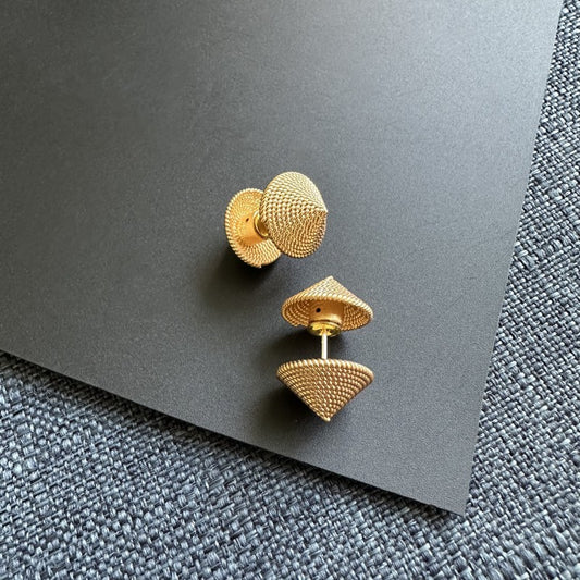 24k Gold Plated Hypoallergenic Stud Earrings With S925 Silver Needle