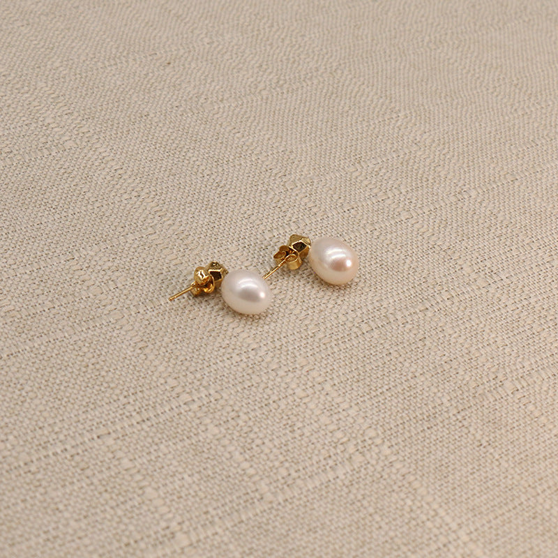 Gorgeous 24k Gold Plated Freshwater Pearl Earrings