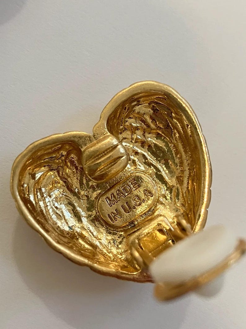 Vintage Jewelry Heart Earrings