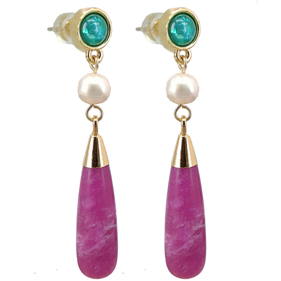 Vintage Jewelry Designer Natural Pearls Earrings