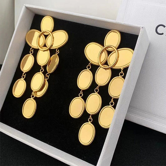 Vintage Jewelry Leaf Dangle Drop Earrings