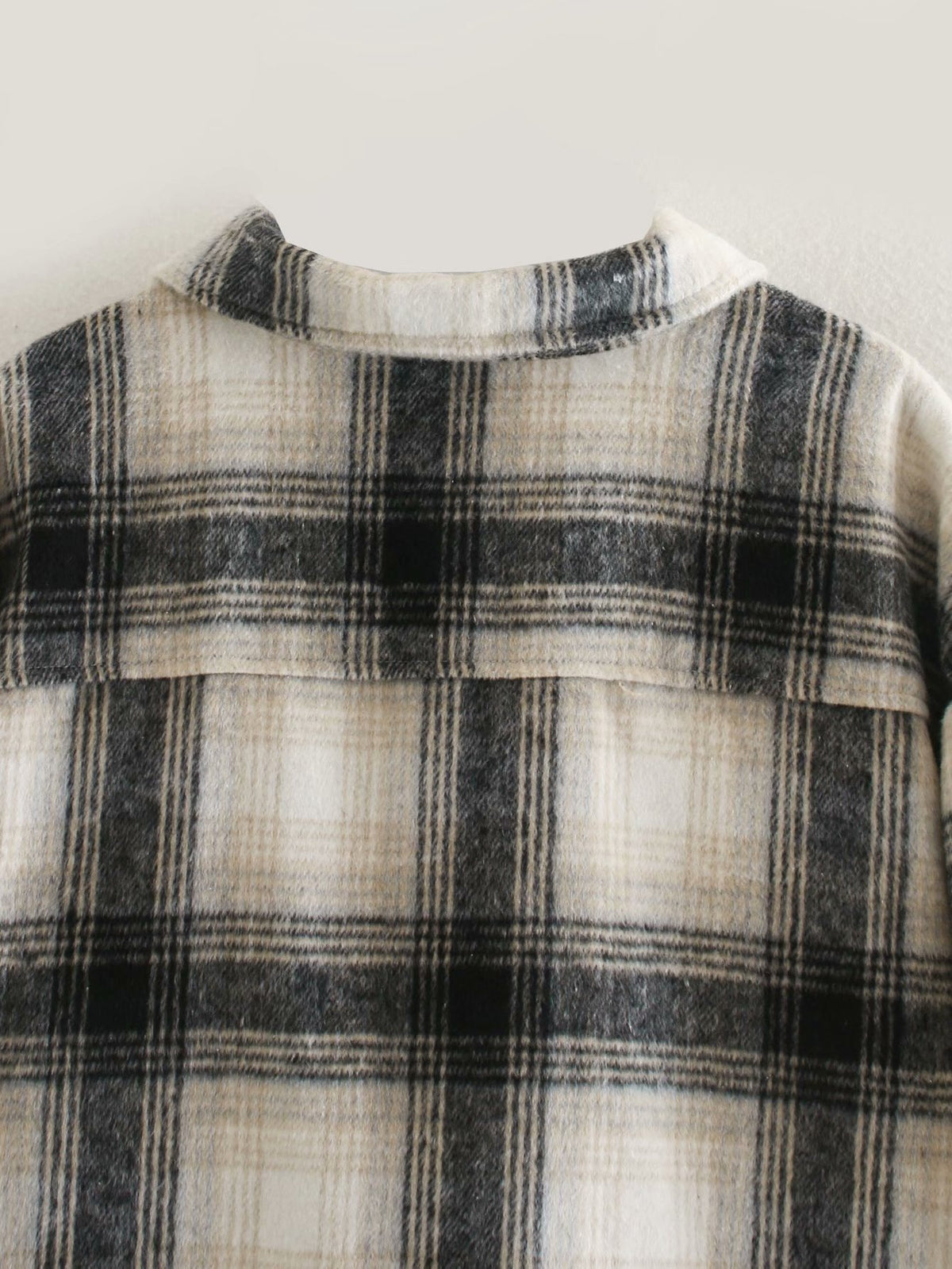 Casual Single-breasted Plaid Shirt Cardigans Coat