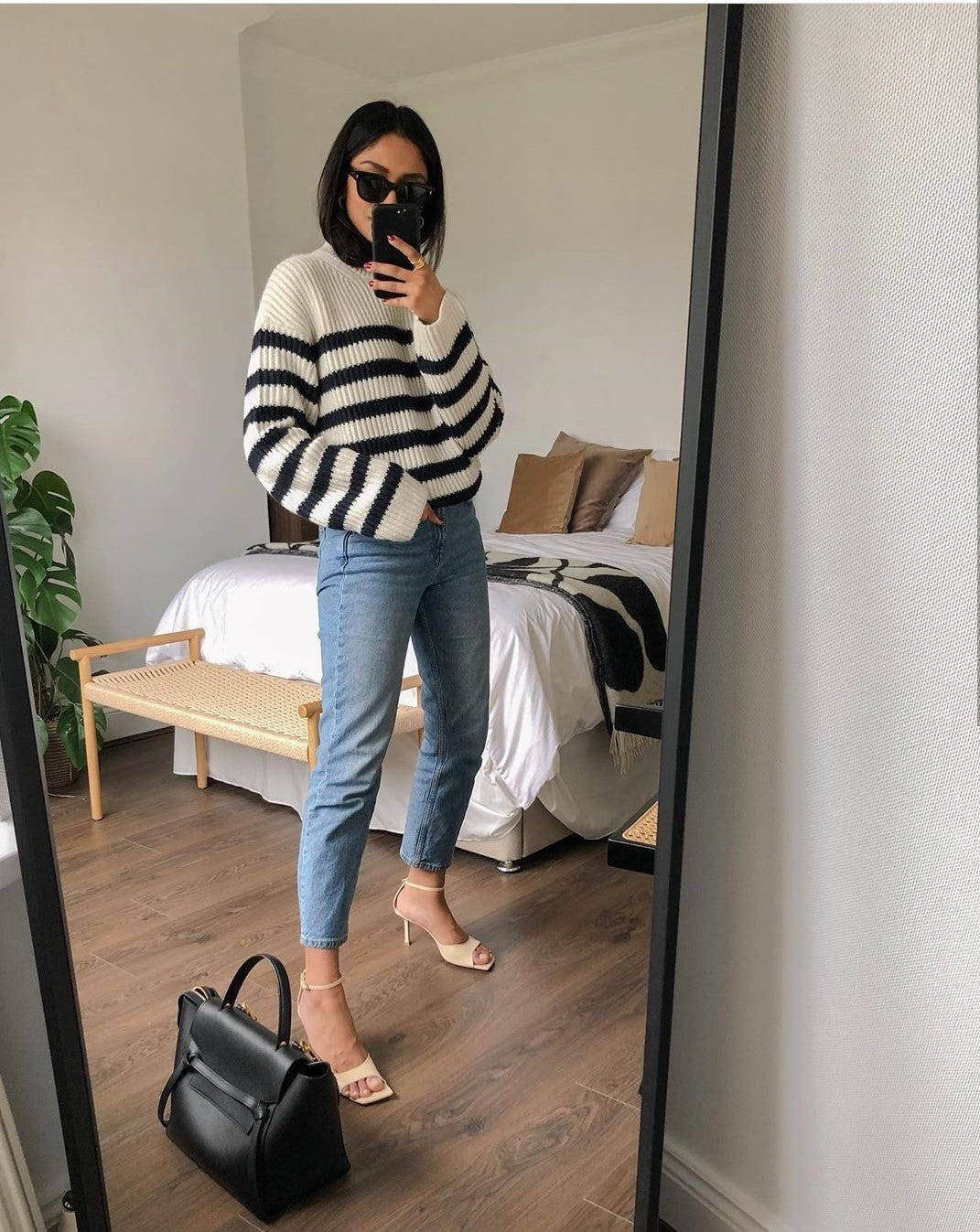 Horizontal Stripes Pit Striped Knit Sweater