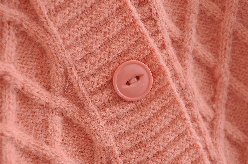 Knit Single-breasted Cardigans Cami Tops Two-piece