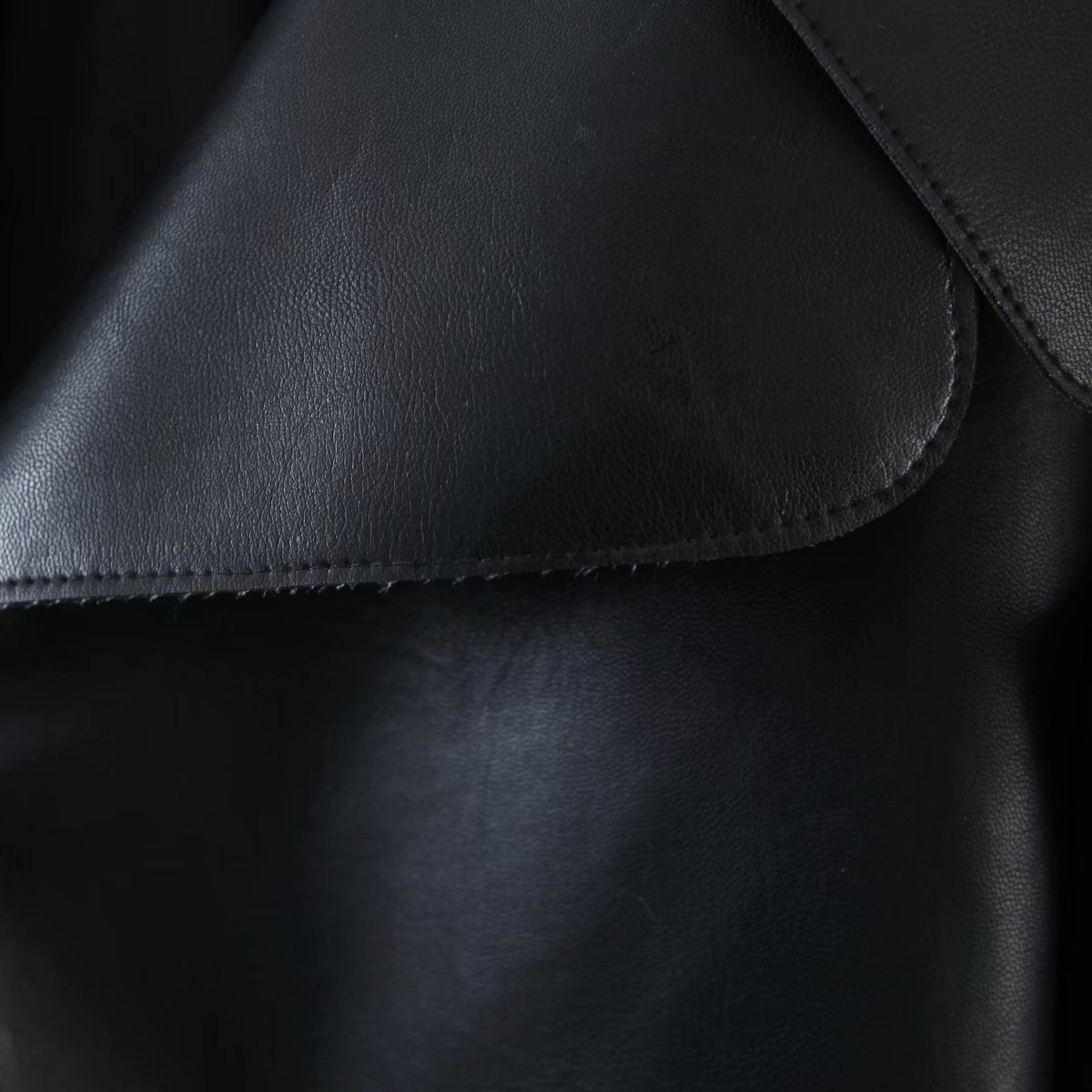 Pile Collar Pocket Crop Leather Tops Jacket Outerwear
