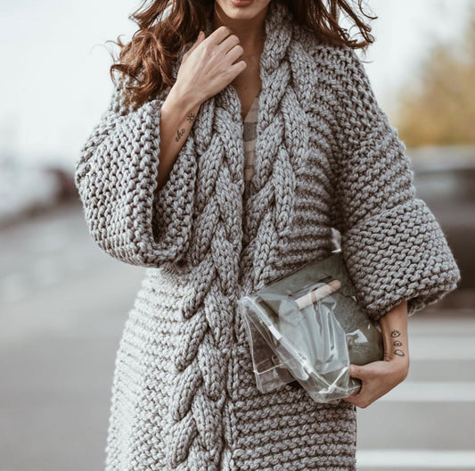 Women‘s Tassel Knitted Coat