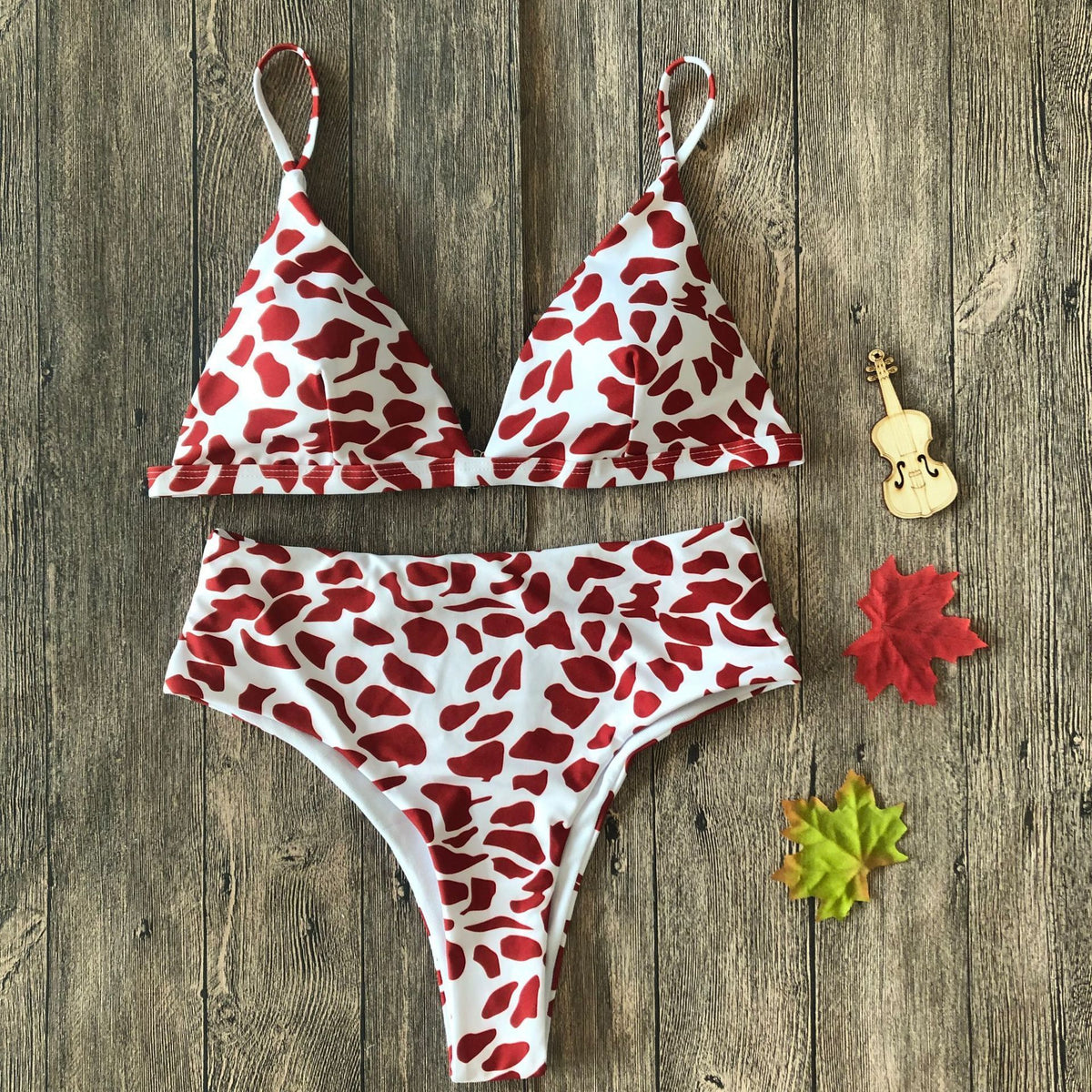 Fashion High Waist Printed Bikini Swimwear