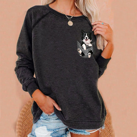 Round Neck Animal Printed T-Shirts Shirts Blouses Sweatshirts