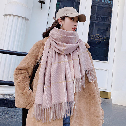 Warm Scarf Cashmere Thick Shawl Wrap for Women Ladies Girls 70x200