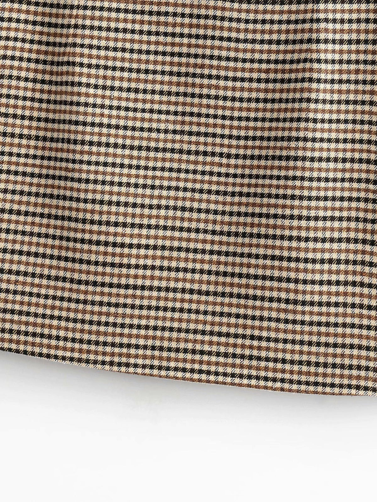 Single-breasted Houndstooth Coat Blazer Skirt Two-piece Suit