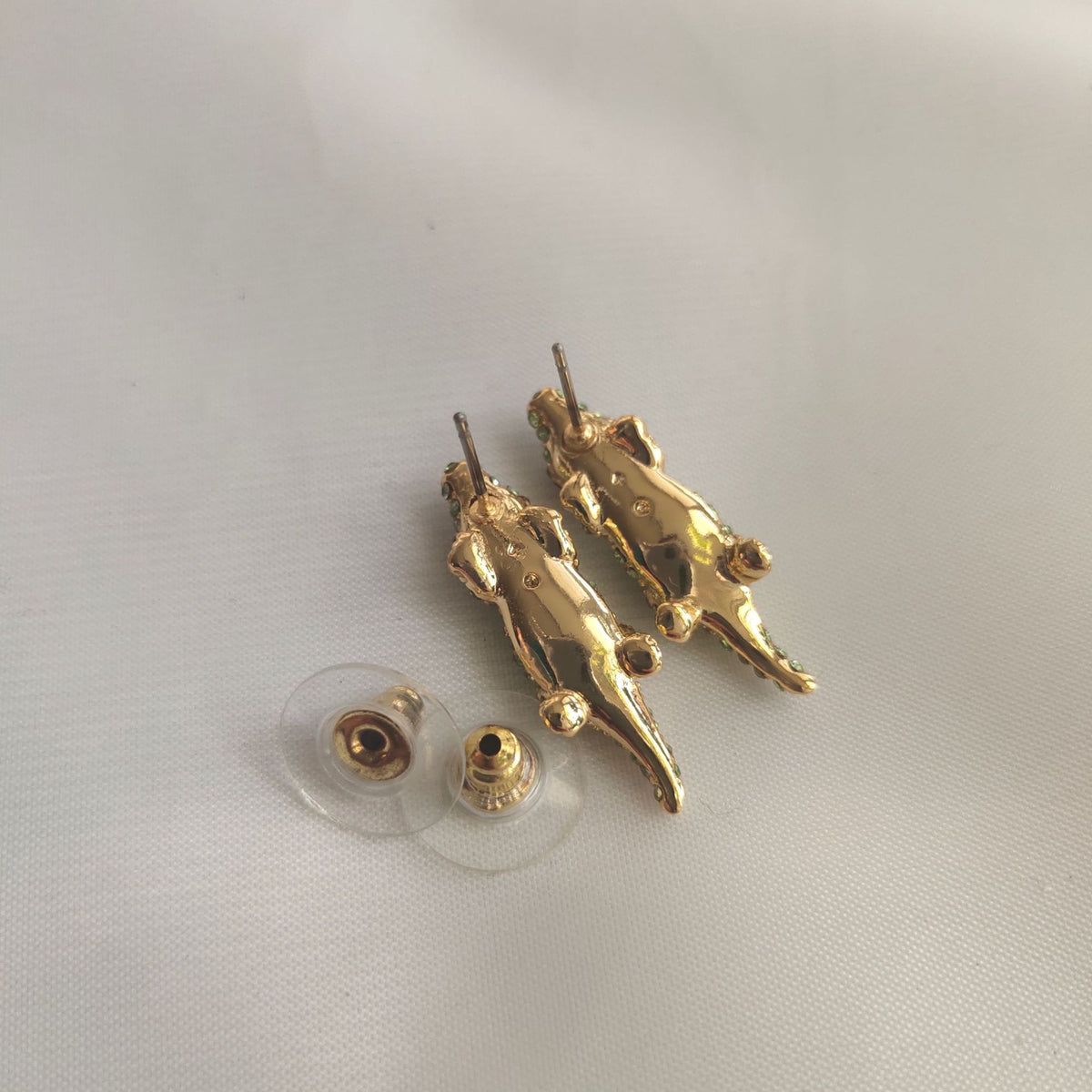 24k Gold Plated Diamonds Crocodile Jewelry Set