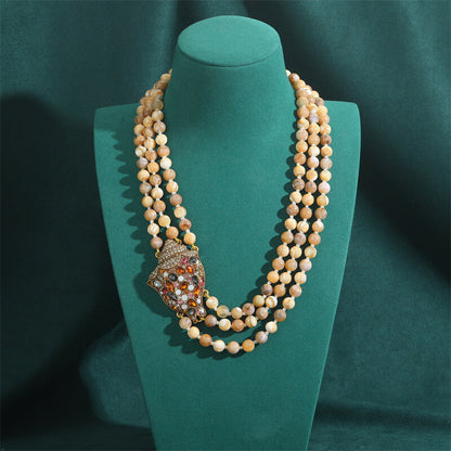 Vintage Necklace Jewelry Gold Pearl Floral Choker