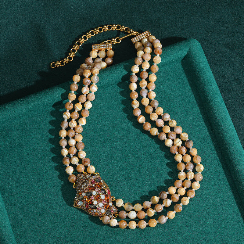 Vintage Necklace Jewelry Gold Pearl Floral Choker