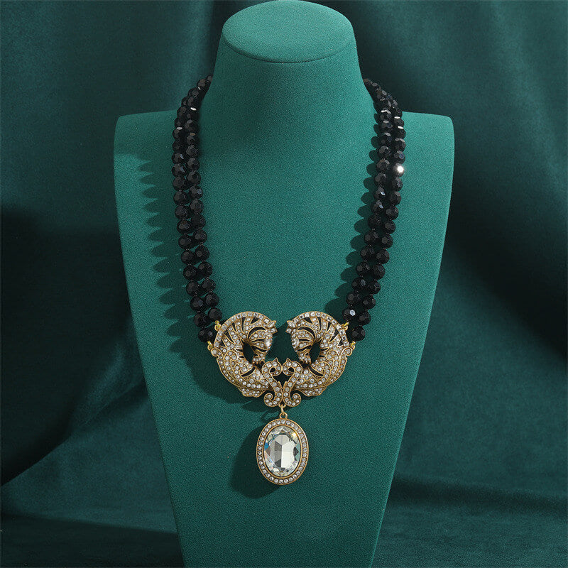 Vintage Necklace Jewelry Gold Pearl Floral Choker