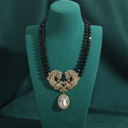 Vintage Necklace Jewelry Gold Pearl Floral Choker
