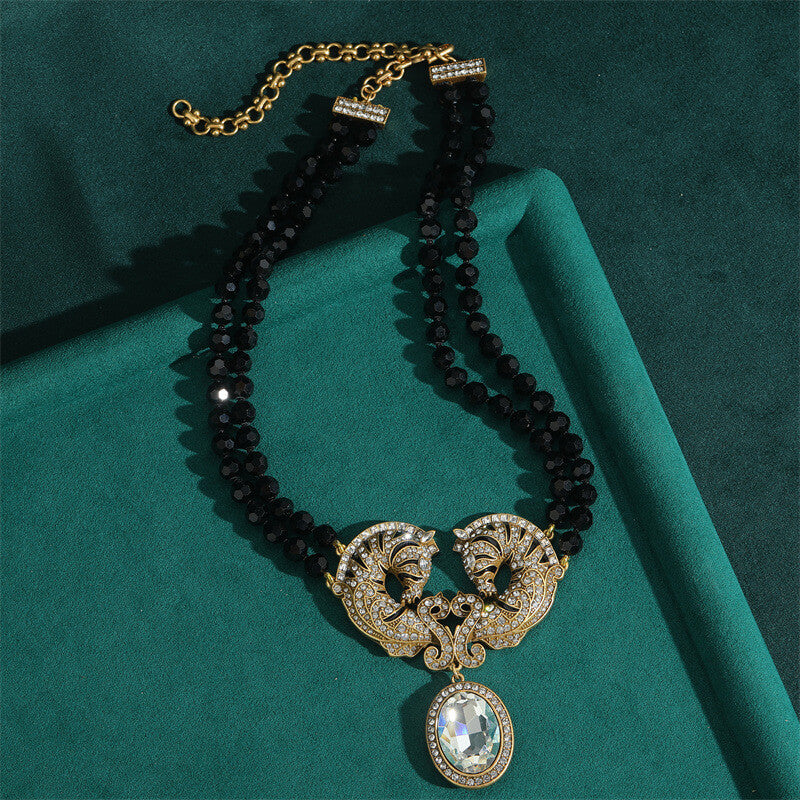 Vintage Necklace Jewelry Gold Pearl Floral Choker