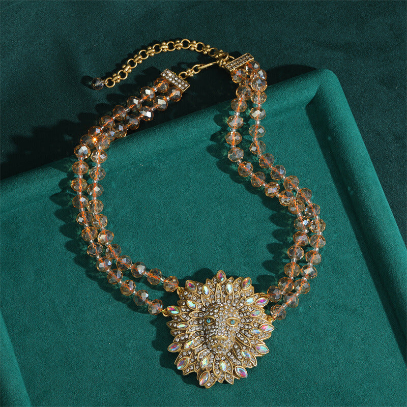 Vintage Necklace Jewelry Gold Pearl Floral Choker