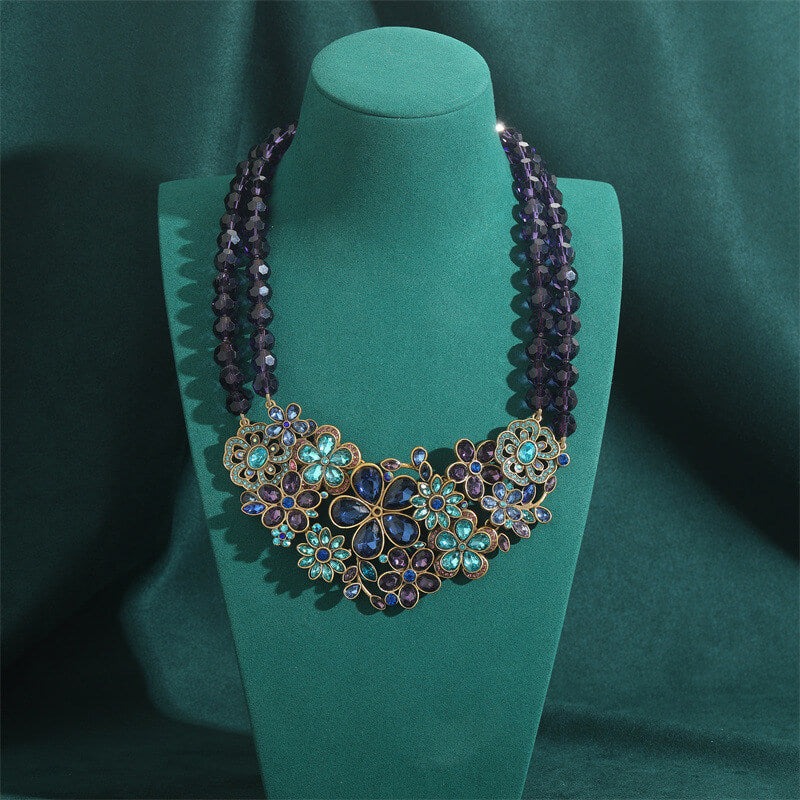 Vintage Necklace Jewelry Gold Pearl Floral Choker
