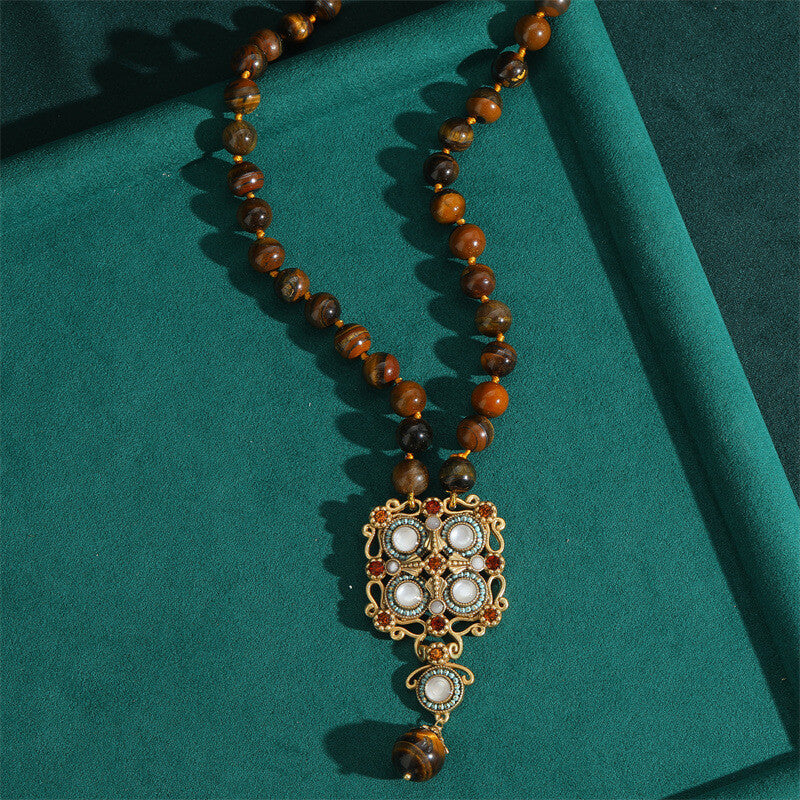 Vintage Necklace Jewelry Gold Pearl Floral Choker