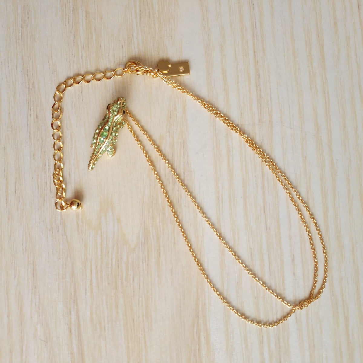 24k Gold Plated Diamonds Crocodile Jewelry Set