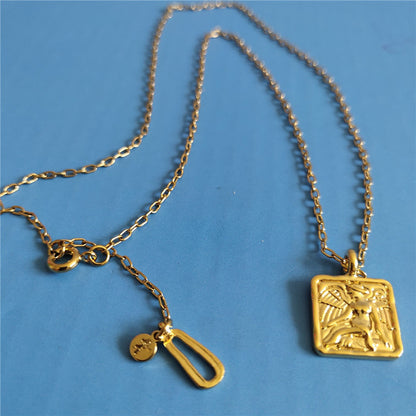 24k Gold Plated Hypoallergenic Necklace with Angel Pendant