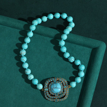 Vintage Jewelry Gold Necklace Pearl Gems Choker