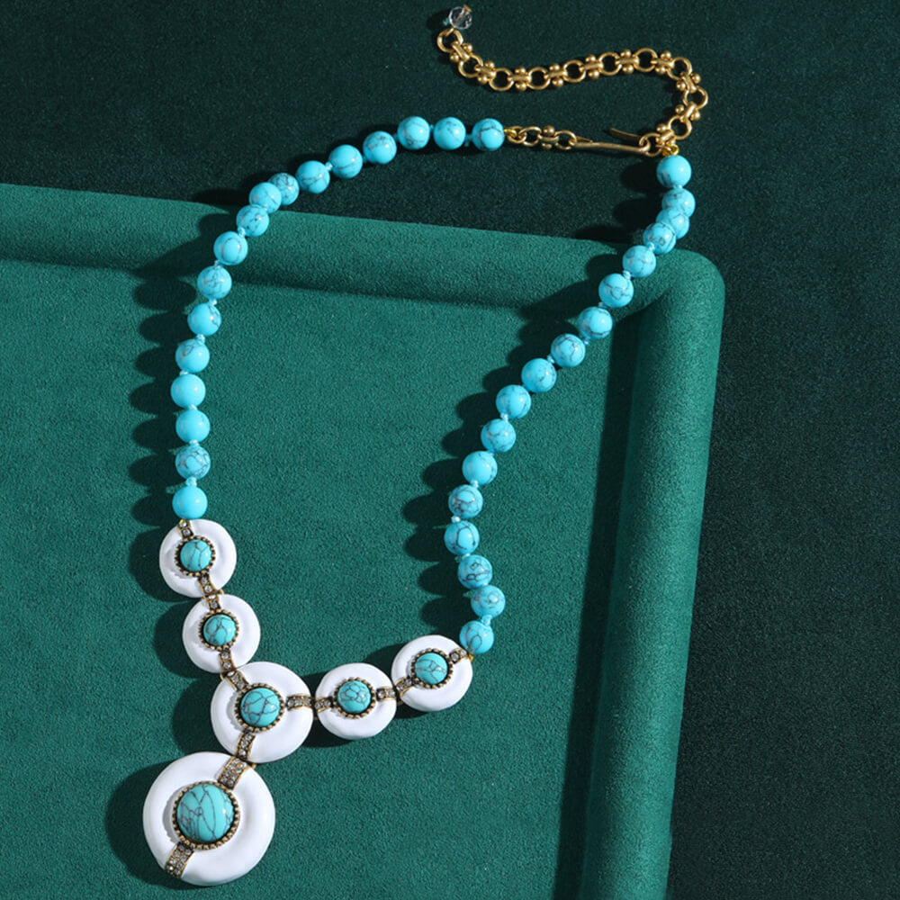 Vintage Jewelry Gold Necklace Pearl Gems Choker