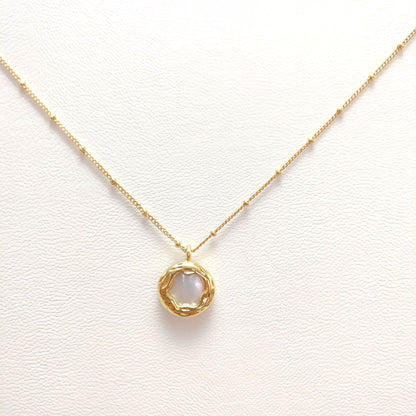24K Gold Plated Hypoallergenic Vintage Baroque Pearl Necklace