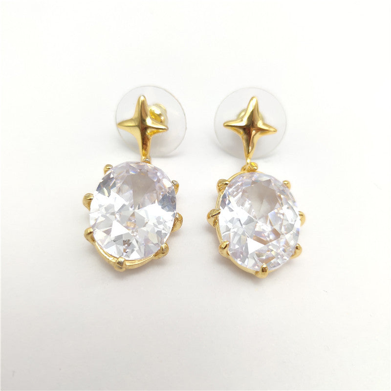 Elegant 24K Solid Gold Plated Earrings Hypoallergenic Jewelry
