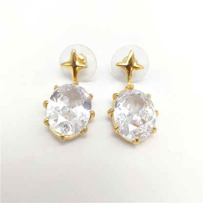 Elegant 24K Solid Gold Plated Earrings Hypoallergenic Jewelry