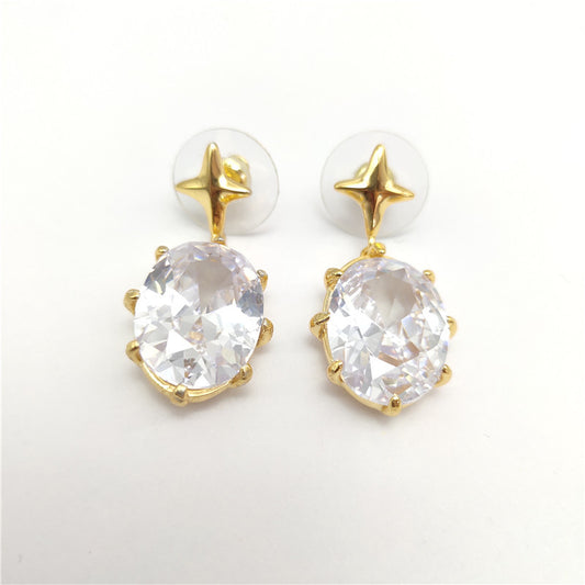 Elegant 24K Solid Gold Plated Earrings Hypoallergenic Jewelry
