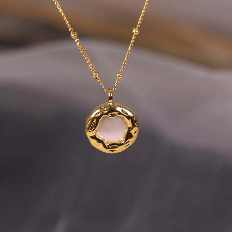 24K Gold Plated Hypoallergenic Vintage Baroque Pearl Necklace