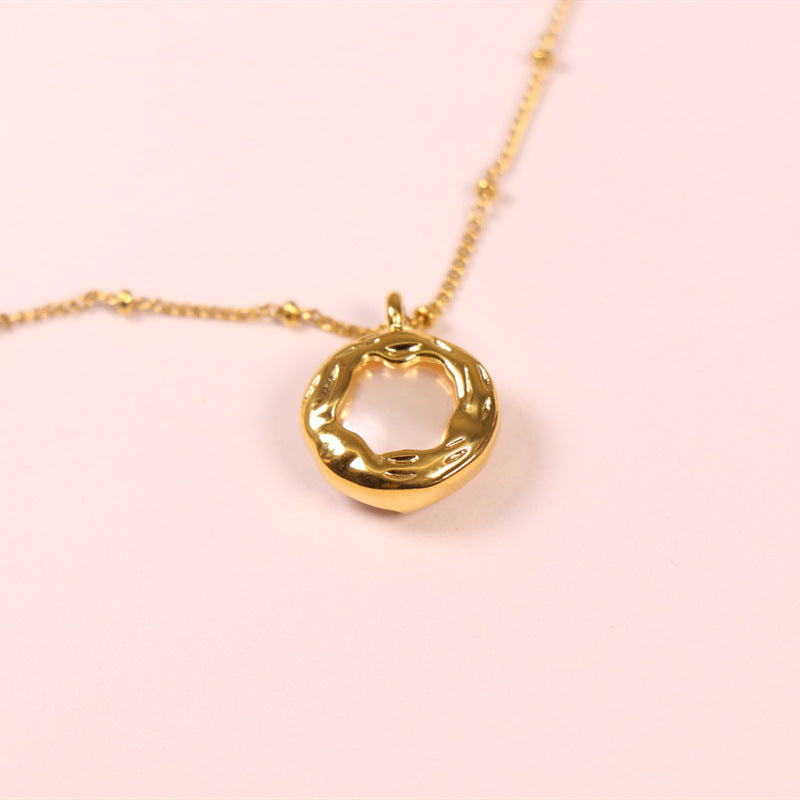 24K Gold Plated Hypoallergenic Vintage Baroque Pearl Necklace