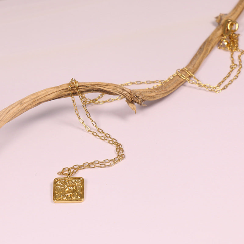 24k Gold Plated Hypoallergenic Necklace with Angel Pendant