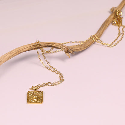 24k Gold Plated Hypoallergenic Necklace with Angel Pendant