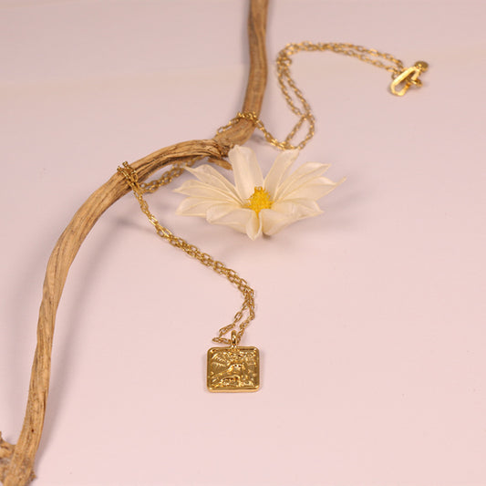 24k Gold Plated Hypoallergenic Necklace with Angel Pendant