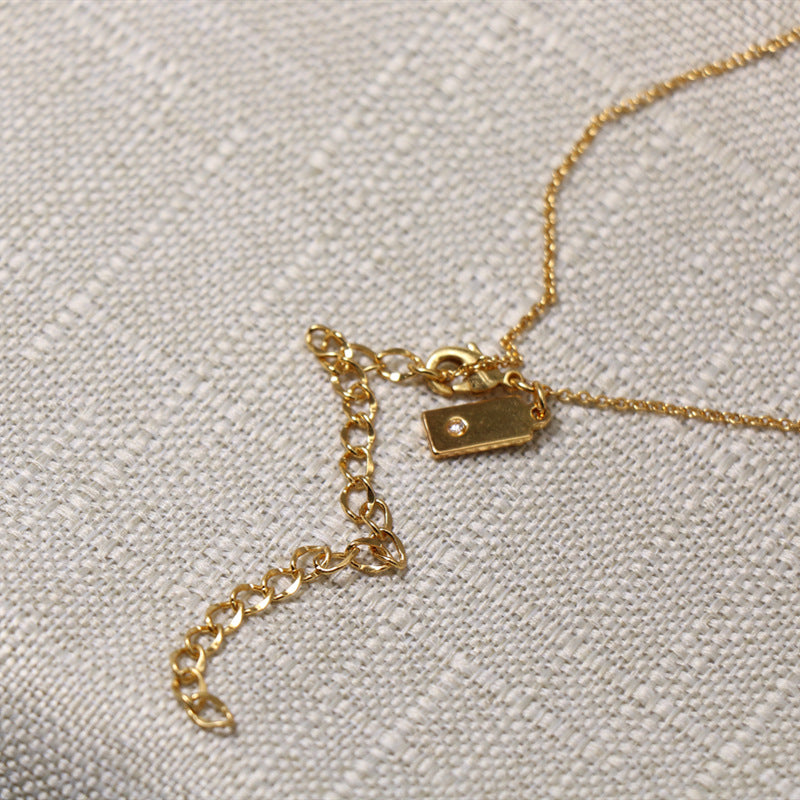 24K Gold Plated Daisy Pearl Pendant Necklace
