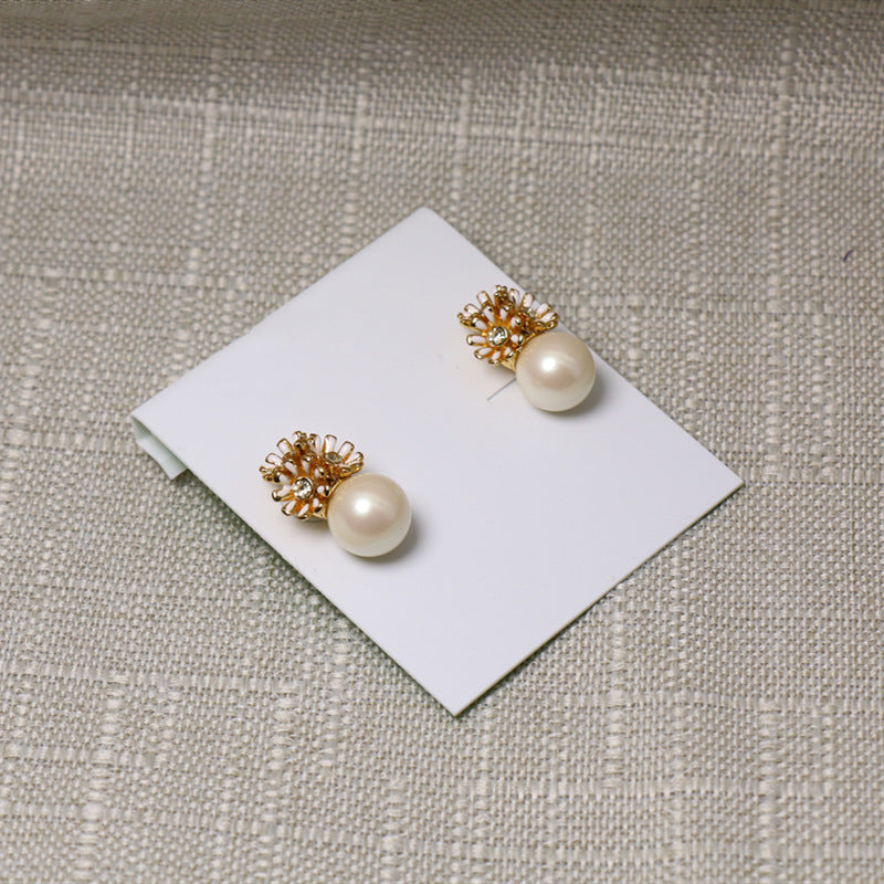 24K Gold Plated Daisy Pearl Pendant Necklace