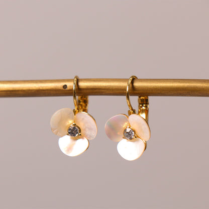 24K Gold Plated Shell Earrings