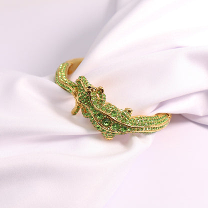 24k Gold Plated Diamonds Crocodile Jewelry Set