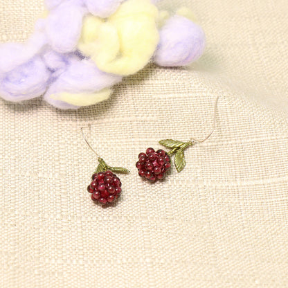 24K Solid Gold Plated Hypoallergenic Hook Earrings With Genuine Garnet Gems